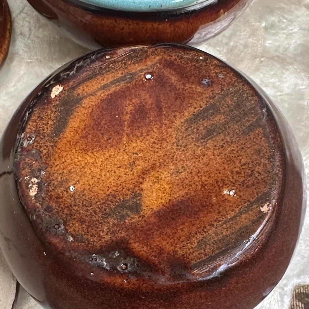Set of Three Zanesville Pottery Personal 1.5 cup Covered Casserole Dishes
